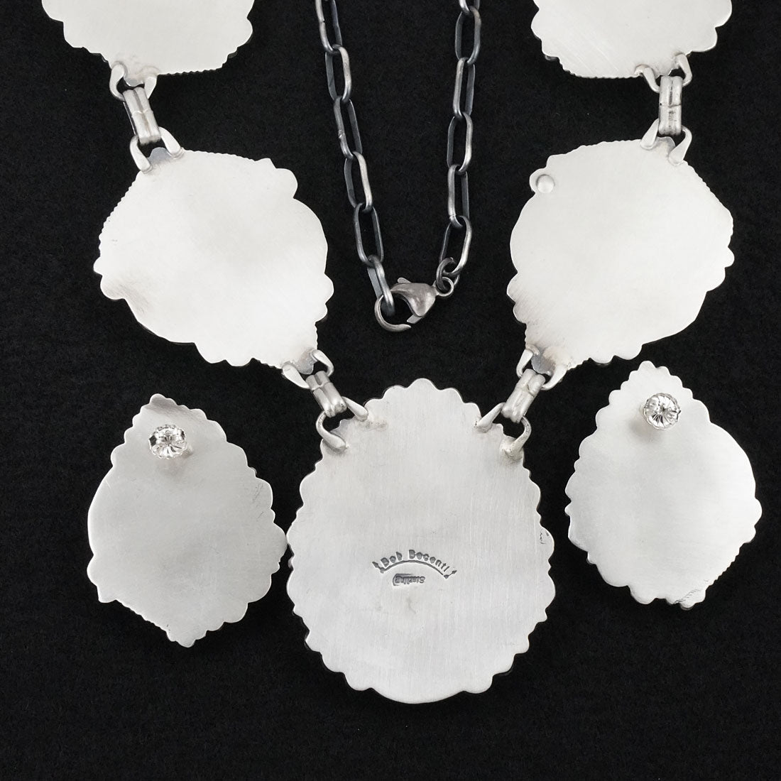 Bob Becenti Turquoise & Sterling Silver Necklace Set