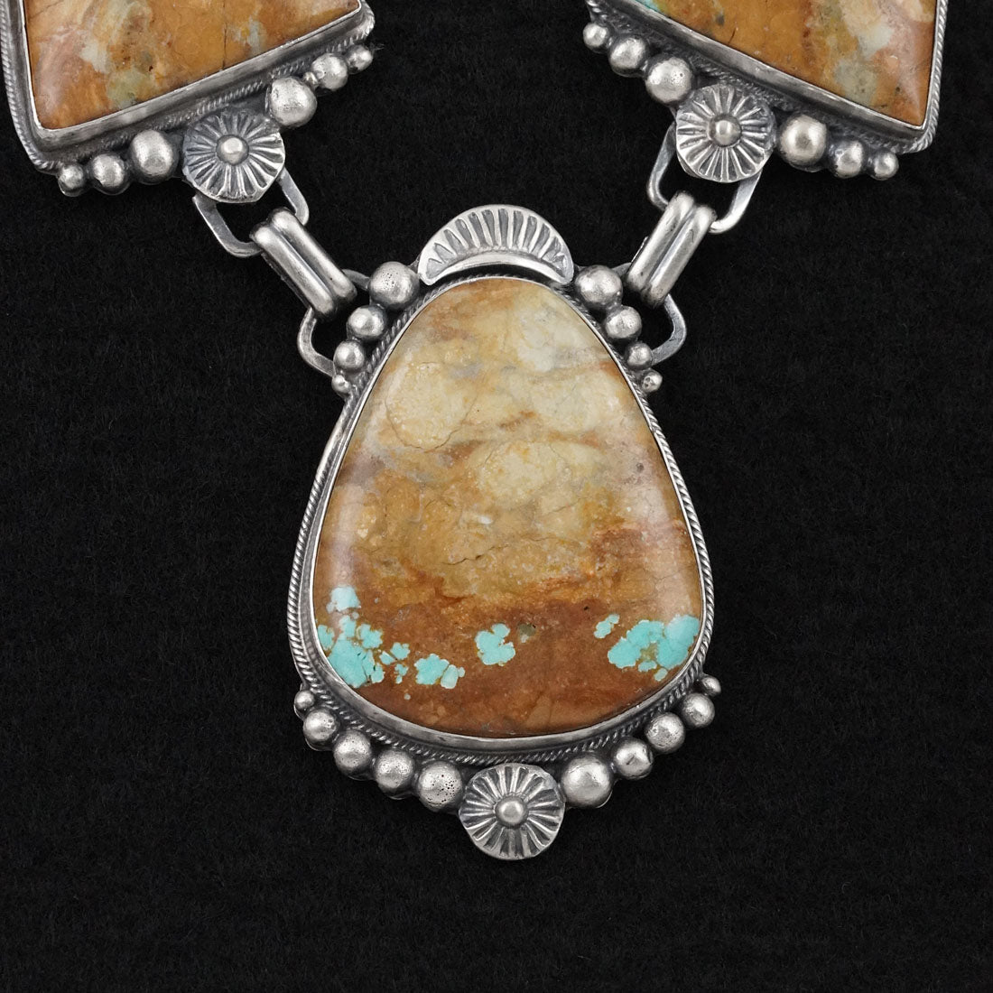 Bob Becenti Turquoise & Sterling Silver Necklace Set