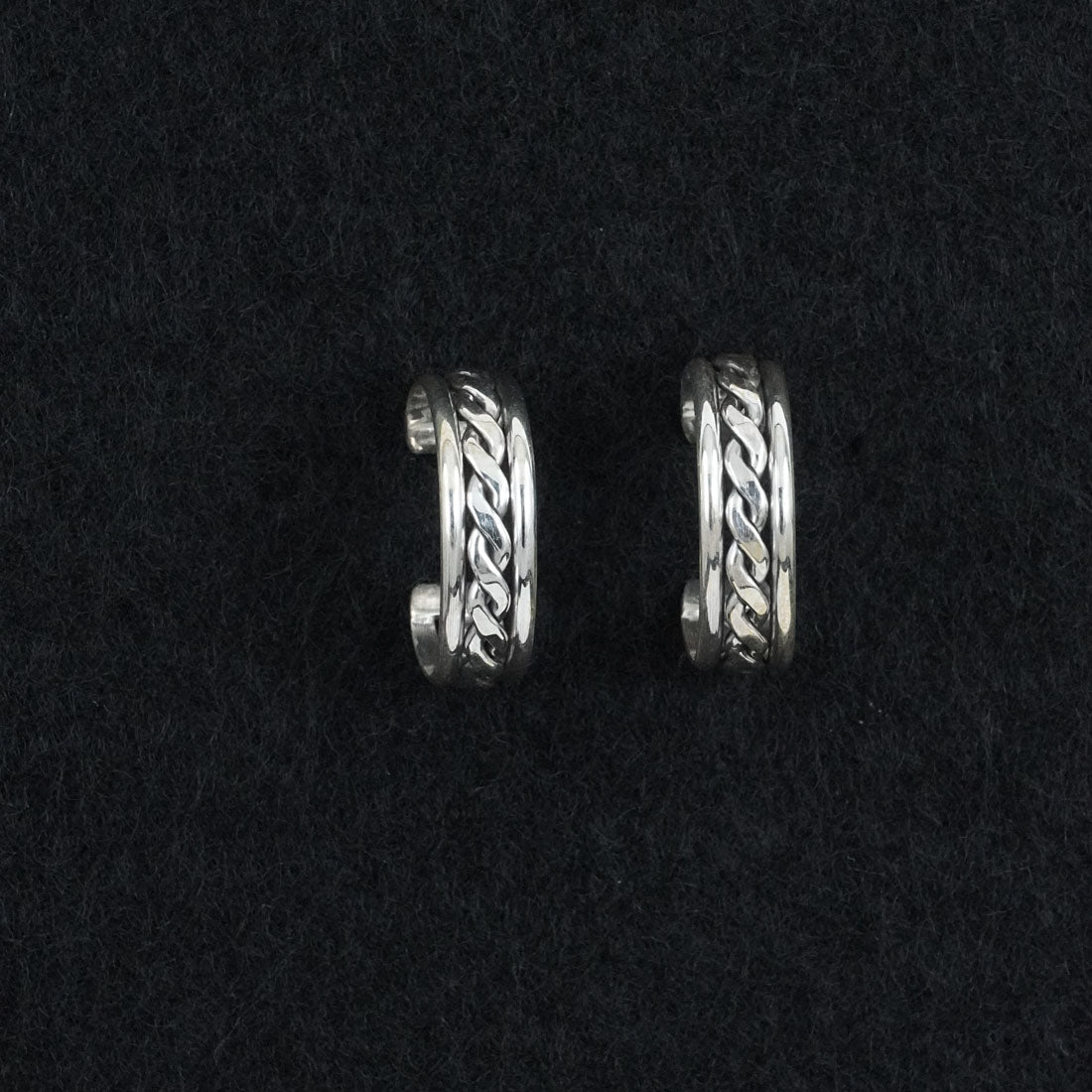 Elaine Tahe Sterling Silver Hoop Earrings