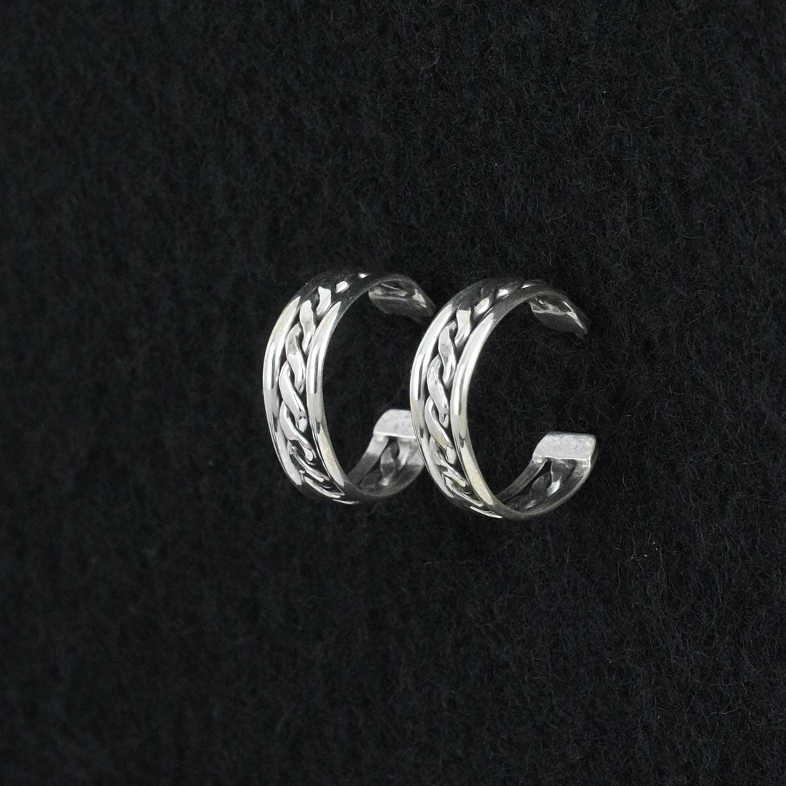 Elaine Tahe Sterling Silver Hoop Earrings