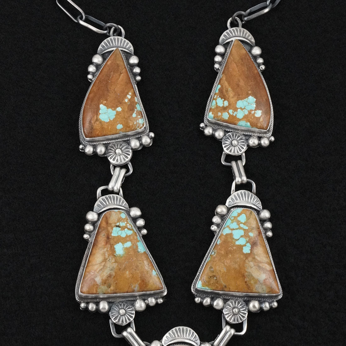 Bob Becenti Turquoise & Sterling Silver Necklace Set