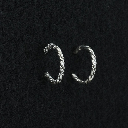 Elaine Tahe Sterling Silver Hoop Earrings