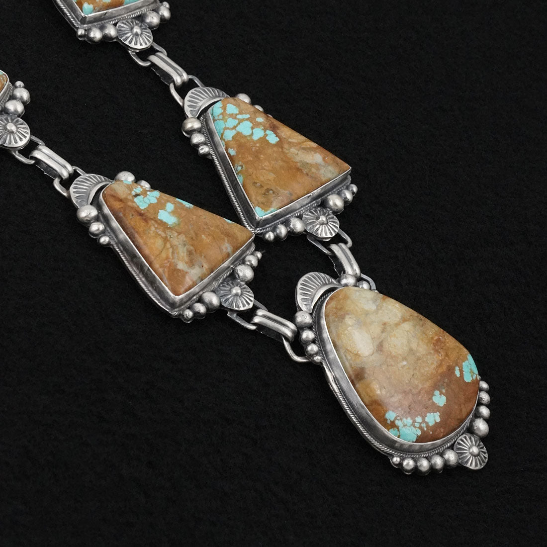 Bob Becenti Turquoise & Sterling Silver Necklace Set