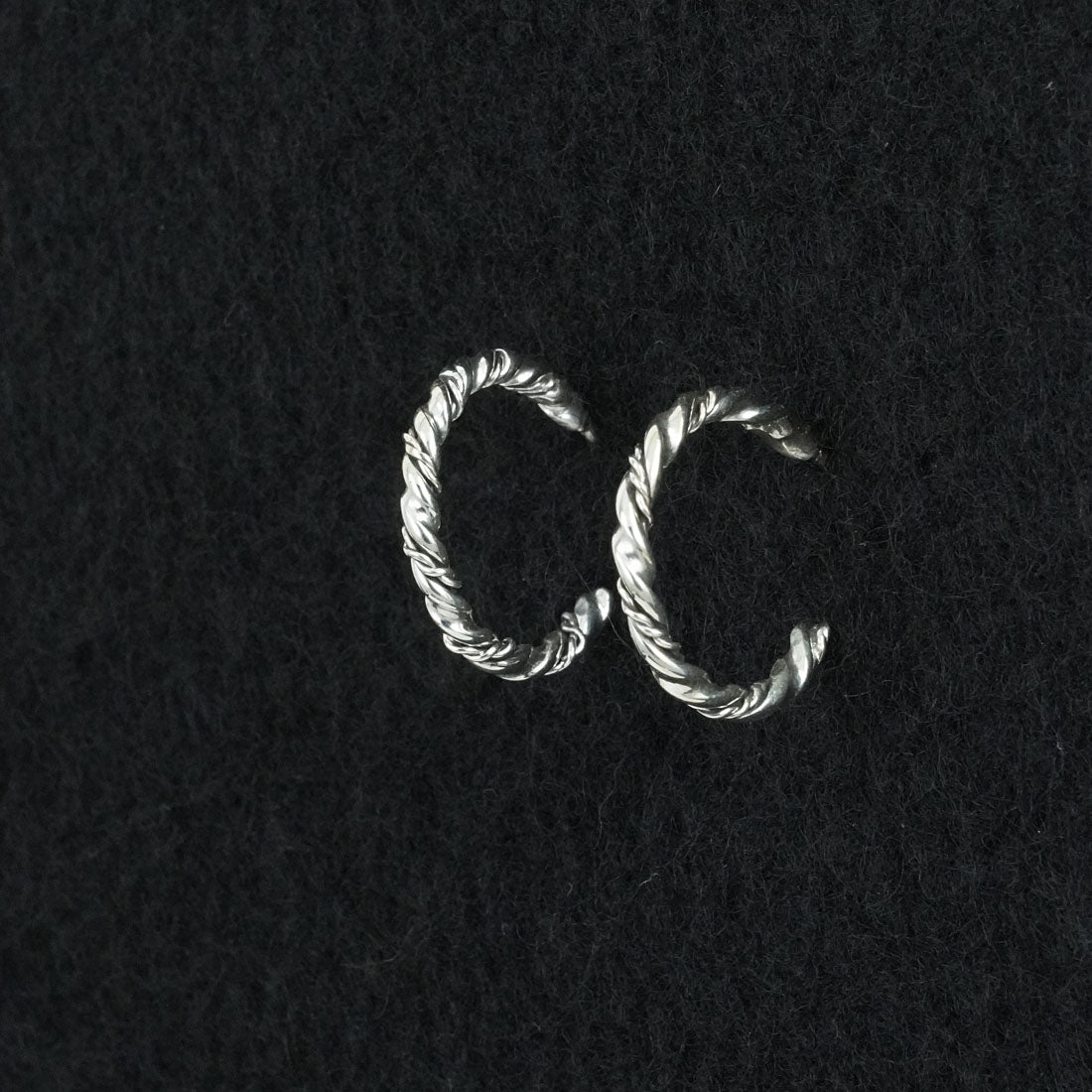Elaine Tahe Sterling Silver Hoop Earrings