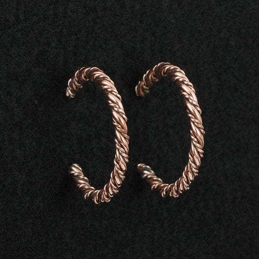 Elaine Tahe Copper Hoop Earrings
