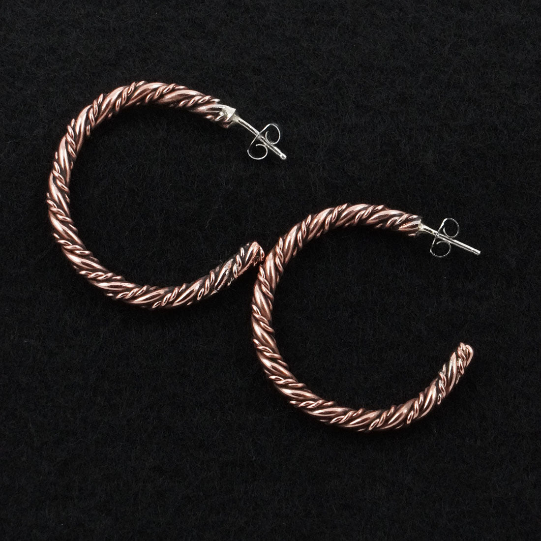 Elaine Tahe Copper Hoop Earrings