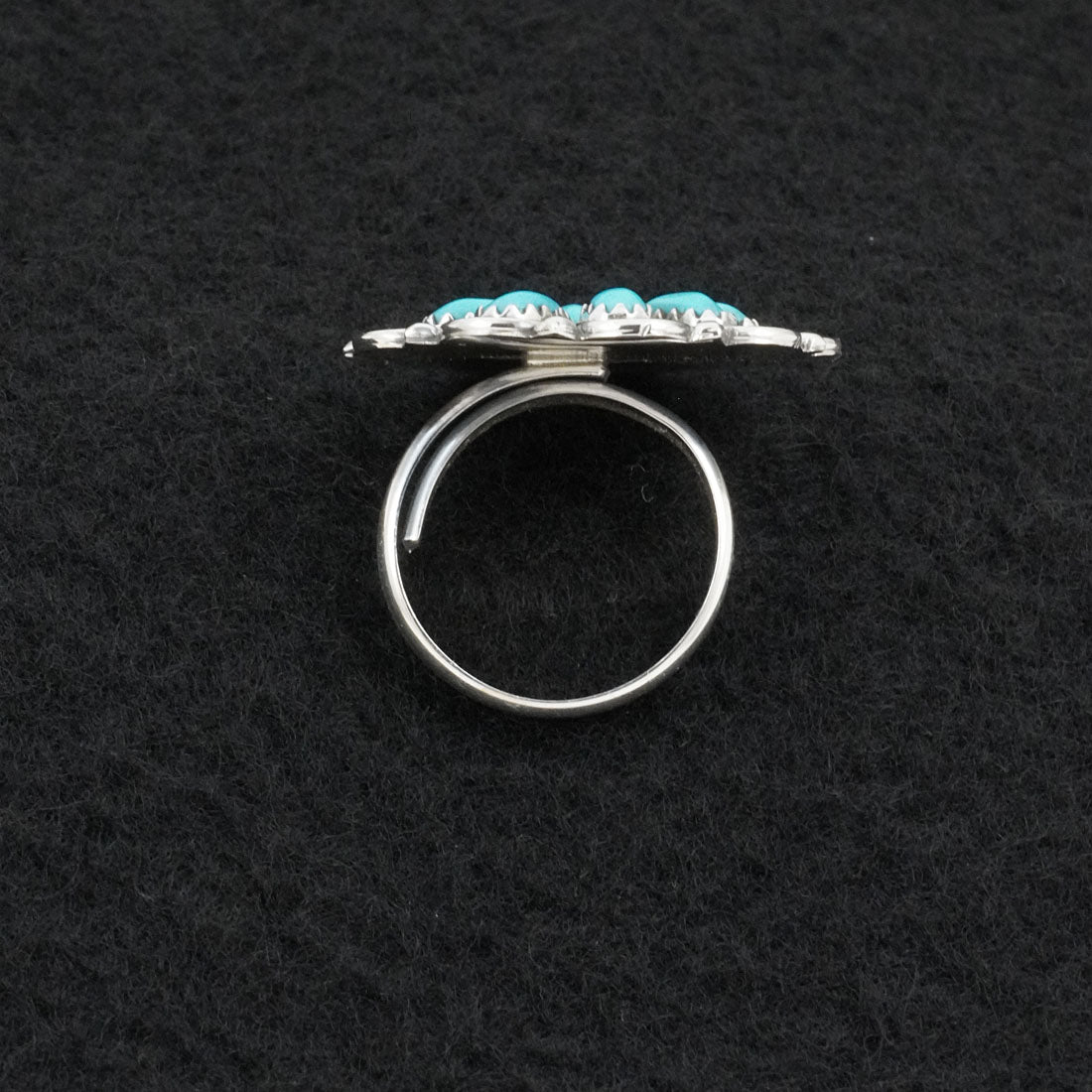 Gerald Mitchell Turquoise & Sterling Silver Ring Adjustable