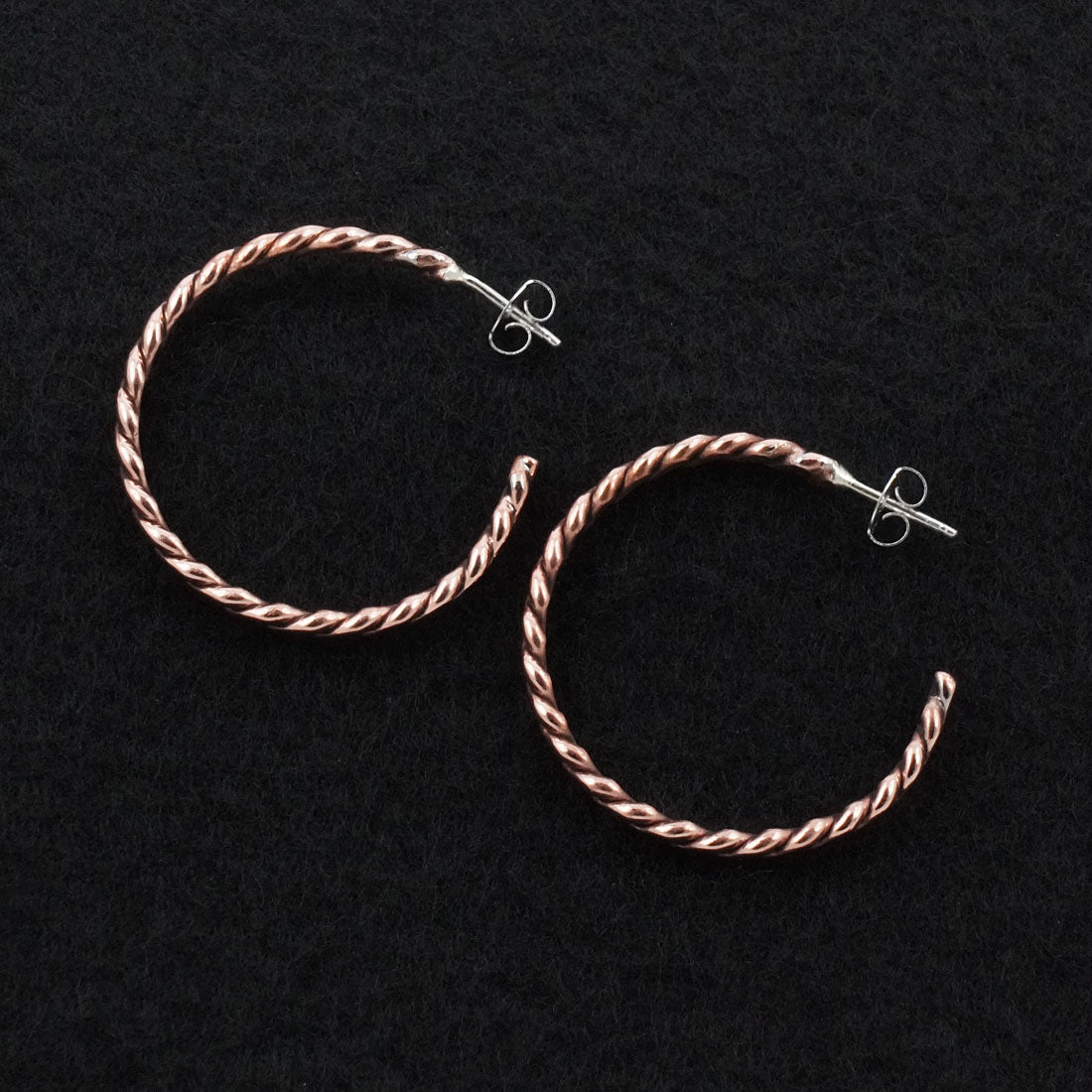 Elaine Tahe Copper Hoop Earrings