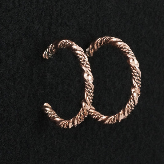 Elaine Tahe Copper Hoop Earrings