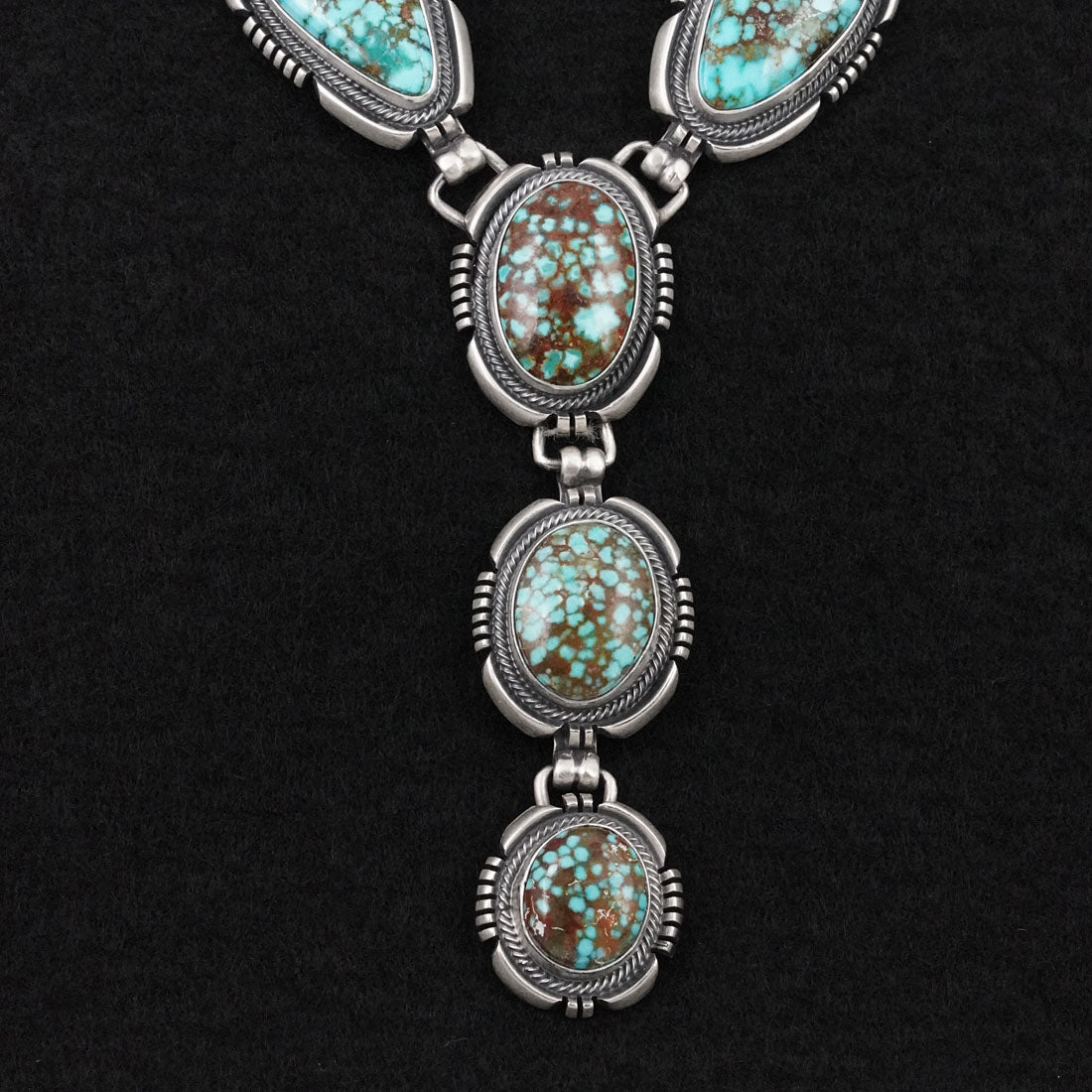 Mark Yazzie Turquoise & Sterling Silver Necklace Set