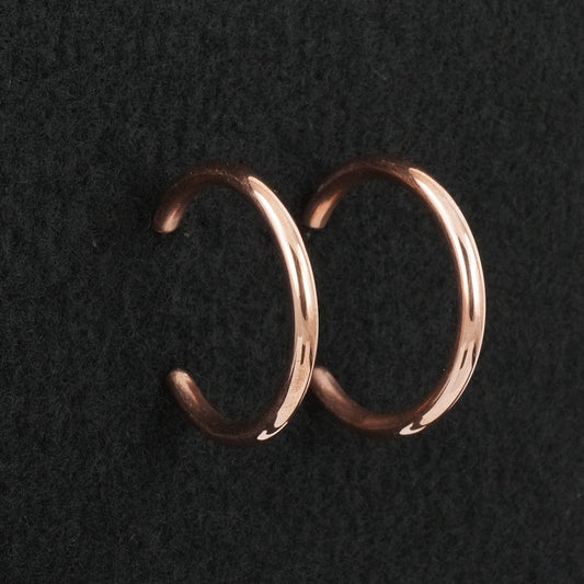 Elaine Tahe Copper Hoop Earrings