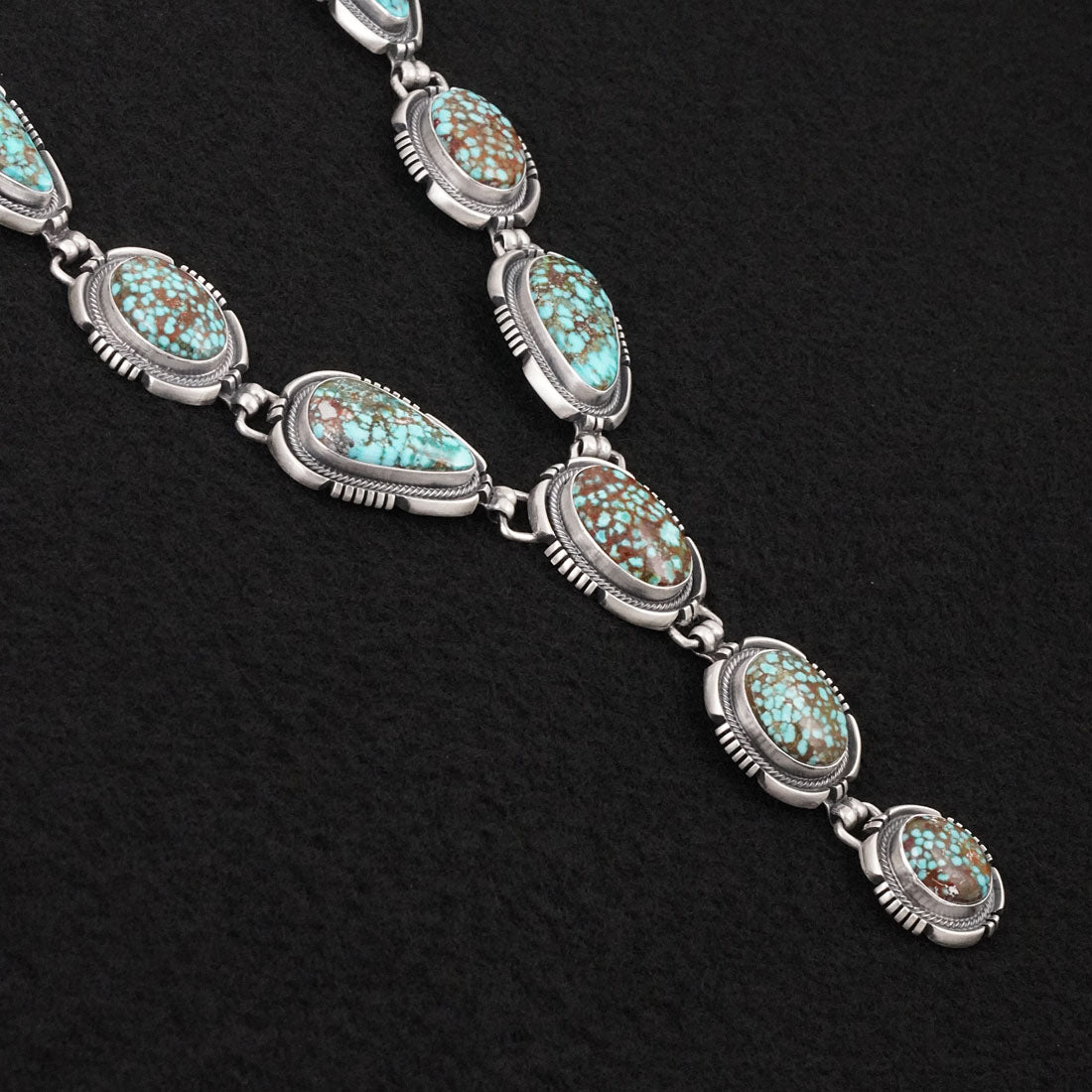 Mark Yazzie Turquoise & Sterling Silver Necklace Set