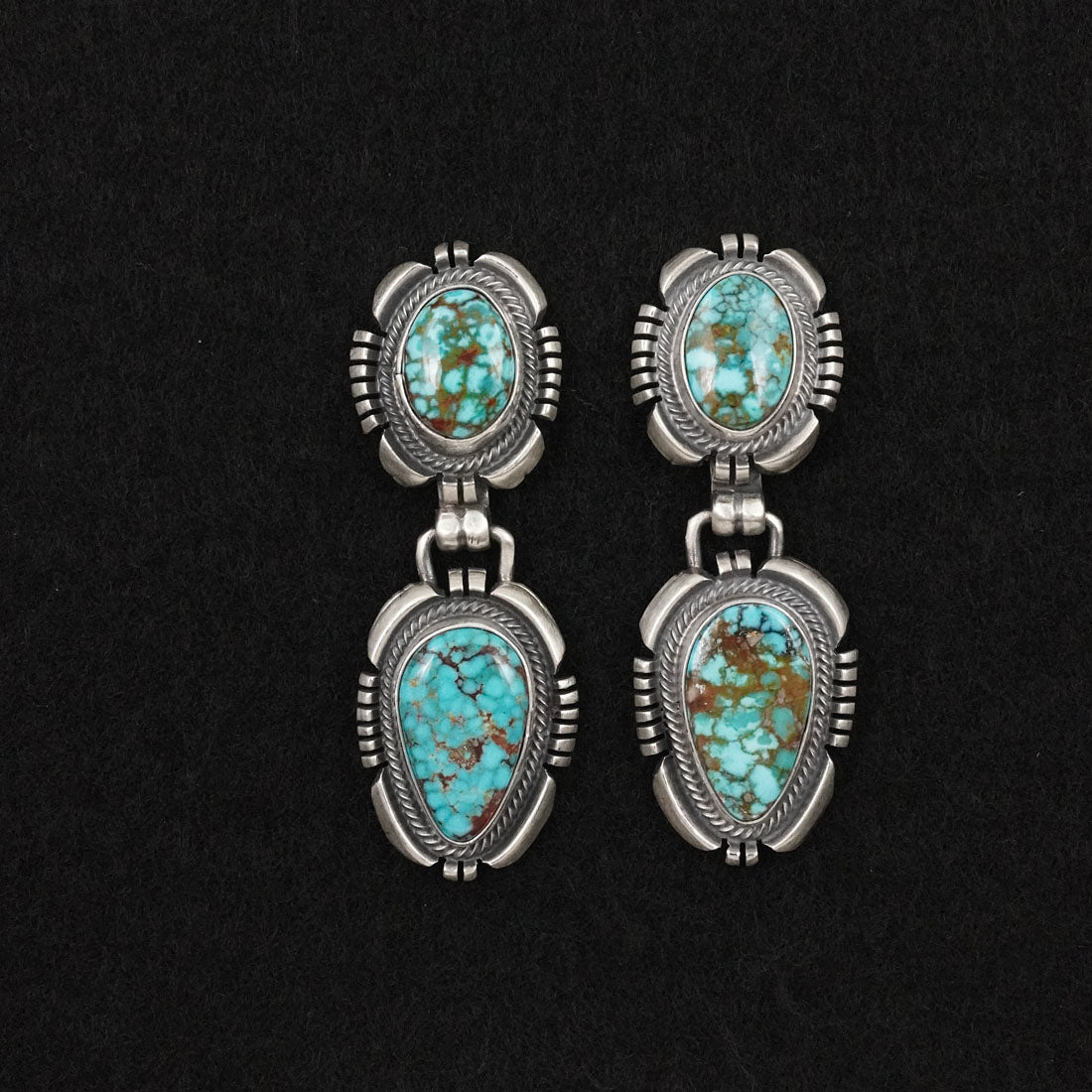 Mark Yazzie Turquoise & Sterling Silver Necklace Set