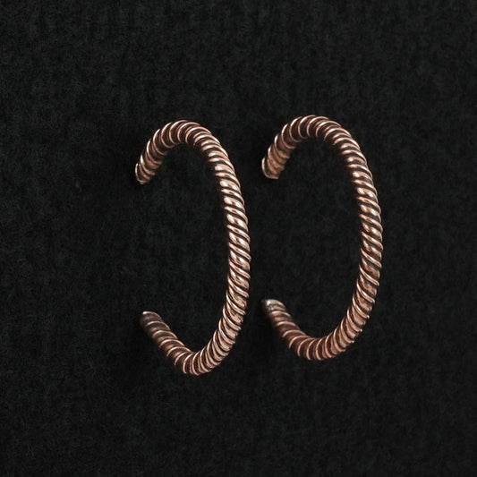 Elaine Tahe Copper Hoop Earrings