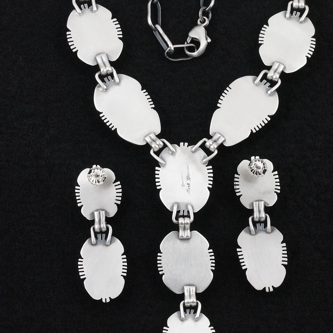 Mark Yazzie Turquoise & Sterling Silver Necklace Set