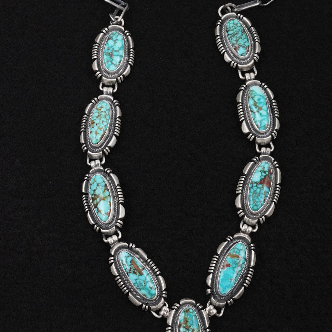 Mark Yazzie Turquoise & Sterling Silver Necklace Set