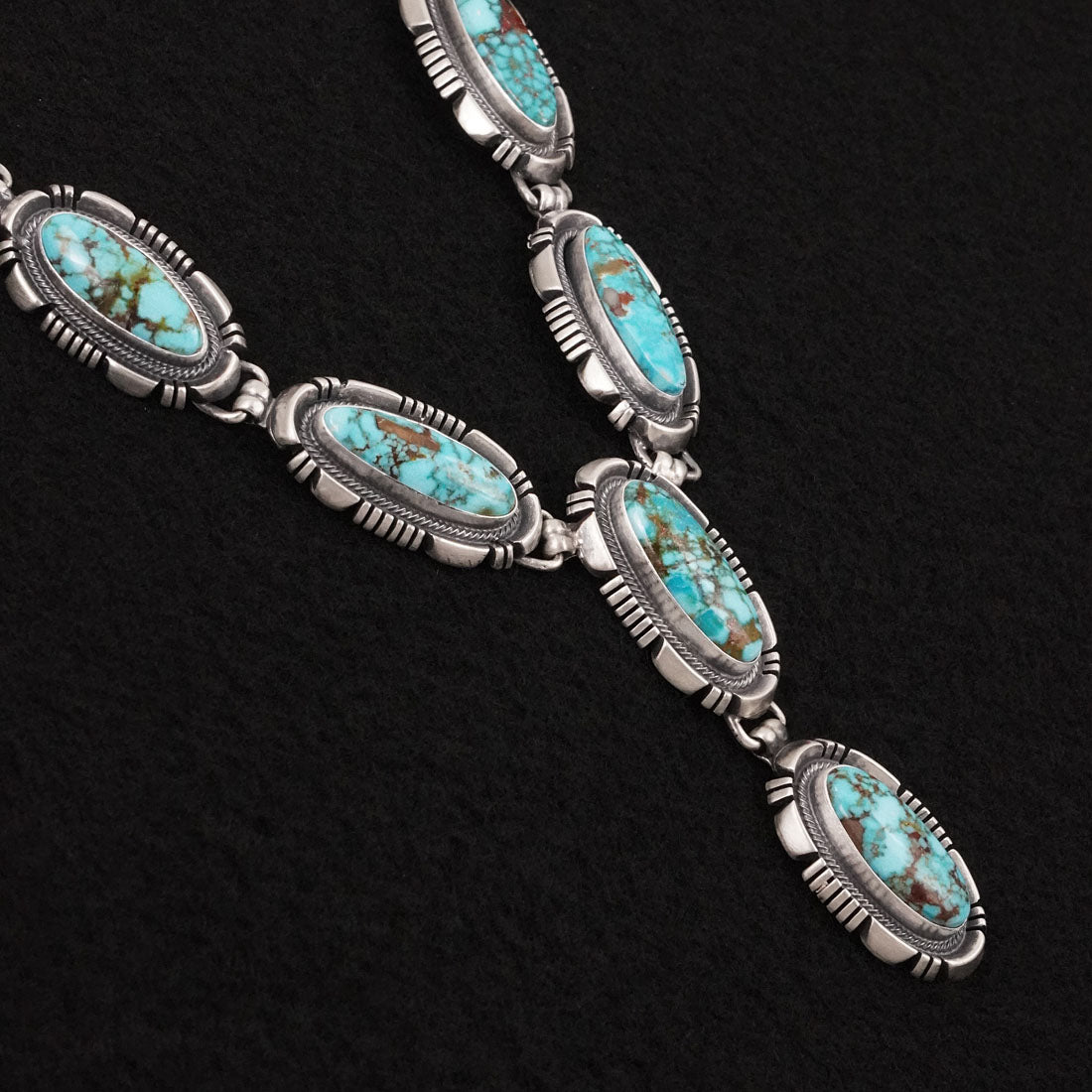 Mark Yazzie Turquoise & Sterling Silver Necklace Set