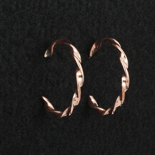 Elaine Tahe Copper Hoop Earrings