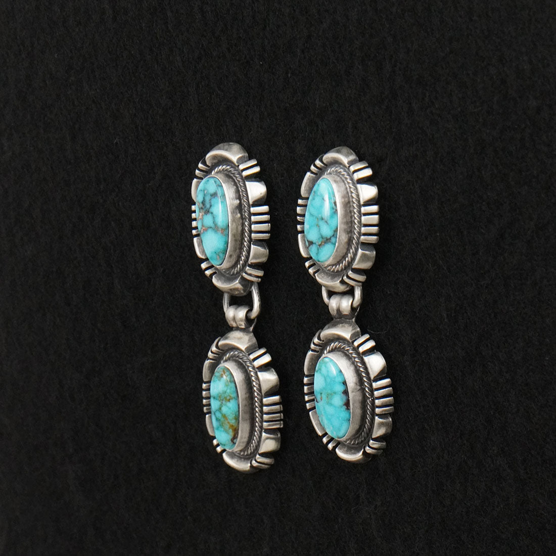 Mark Yazzie Turquoise & Sterling Silver Necklace Set
