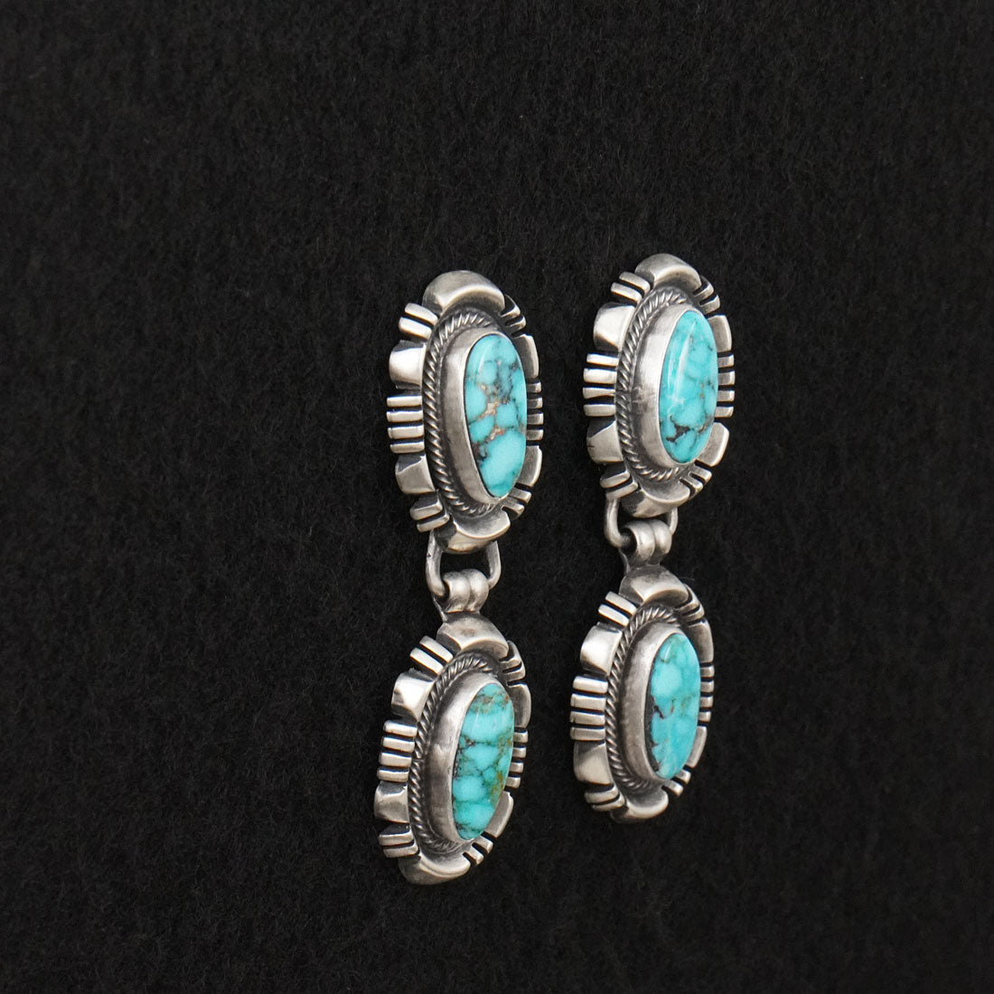 Mark Yazzie Turquoise & Sterling Silver Necklace Set