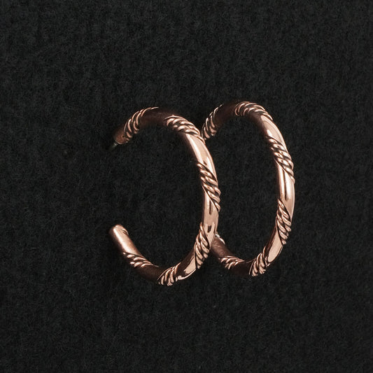 Elaine Tahe Copper Hoop Earrings