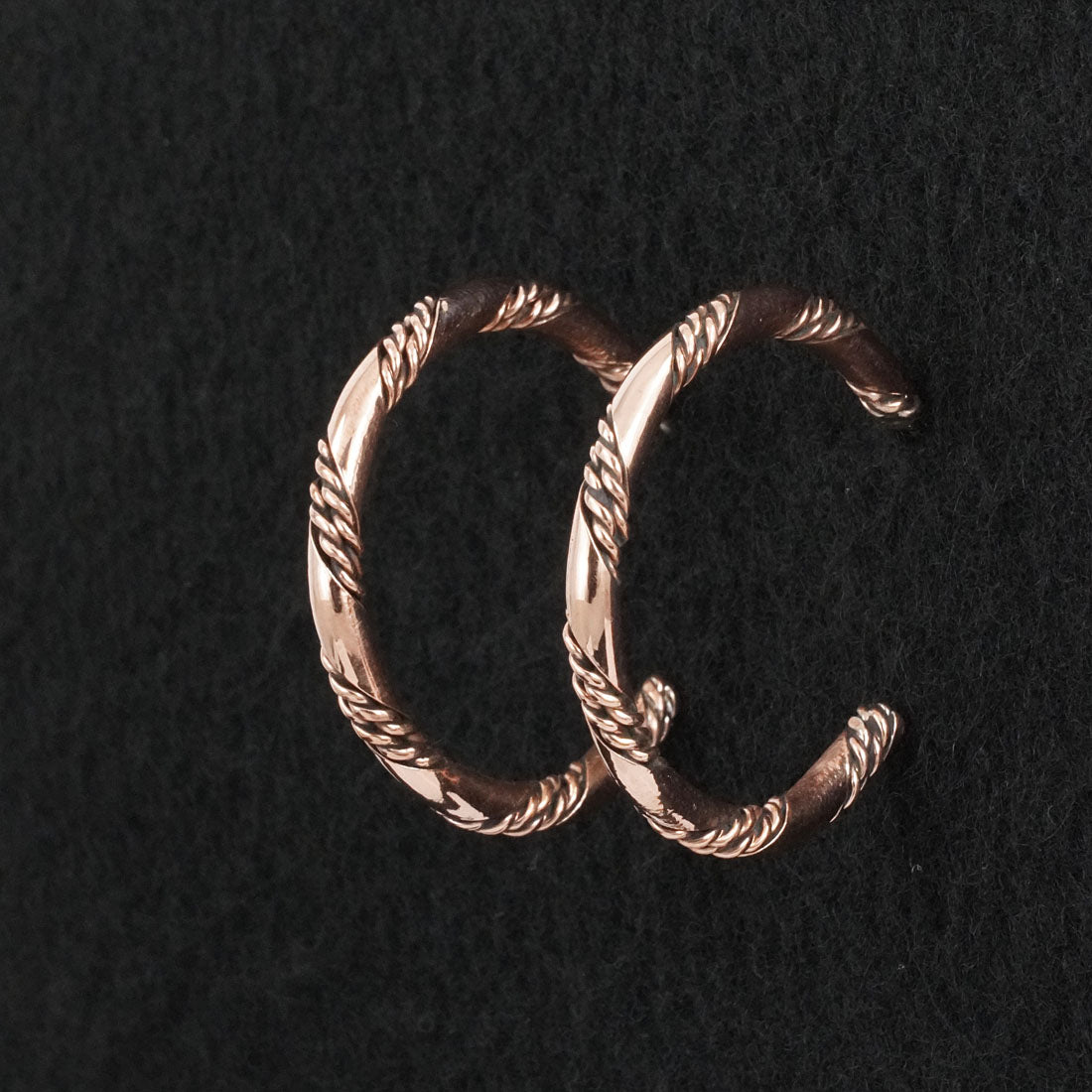 Elaine Tahe Copper Hoop Earrings