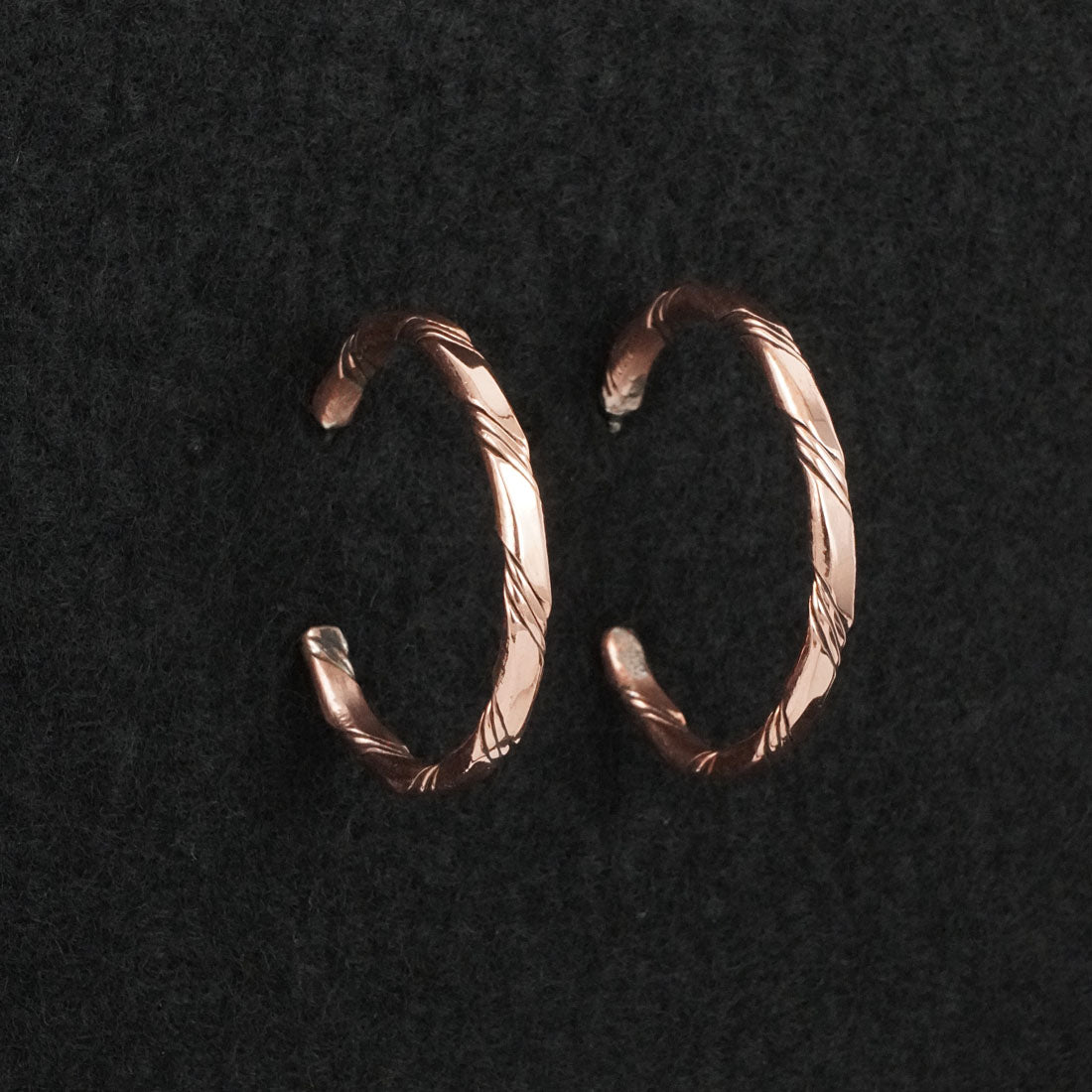 Elaine Tahe Copper Hoop Earrings