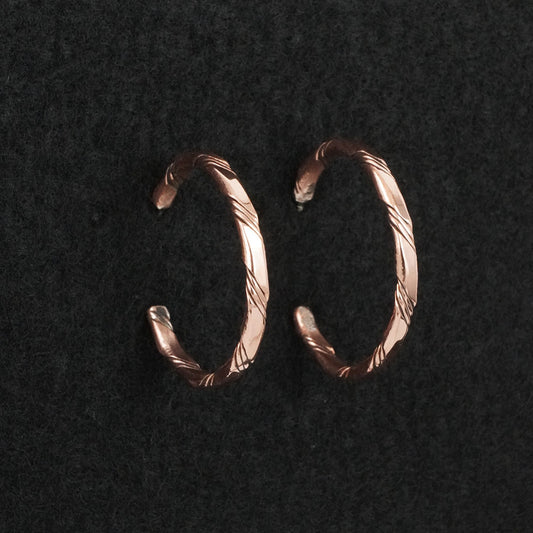 Elaine Tahe Copper Hoop Earrings