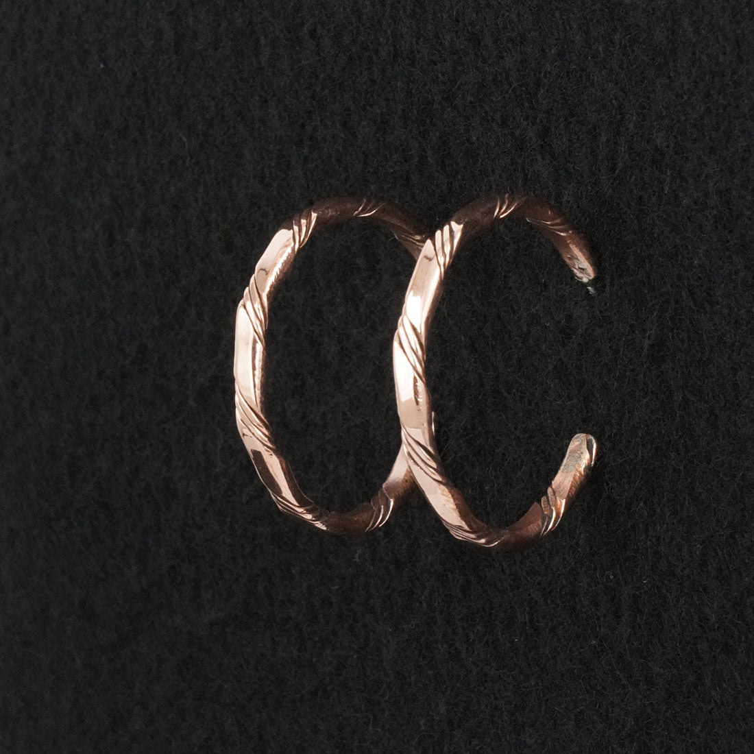 Elaine Tahe Copper Hoop Earrings