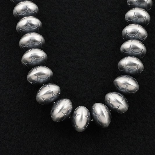 Dorinda Mariano Sterling Silver Navajo Pearl Necklace 20"