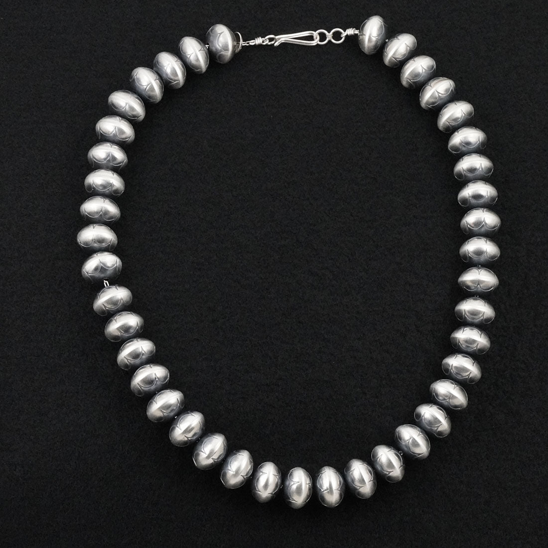 Dorinda Mariano Sterling Silver Navajo Pearl Necklace 20"