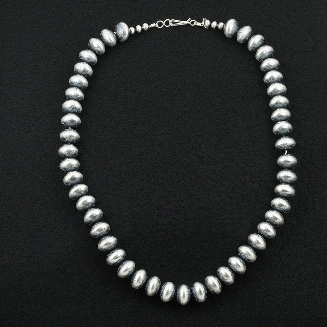 Dorinda Mariano Sterling Silver Navajo Pearl Necklace 24"