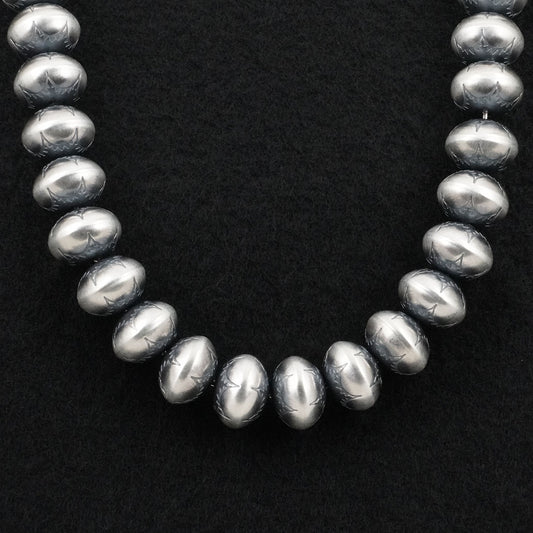 Dorinda Mariano Sterling Silver Navajo Pearl Necklace 24"