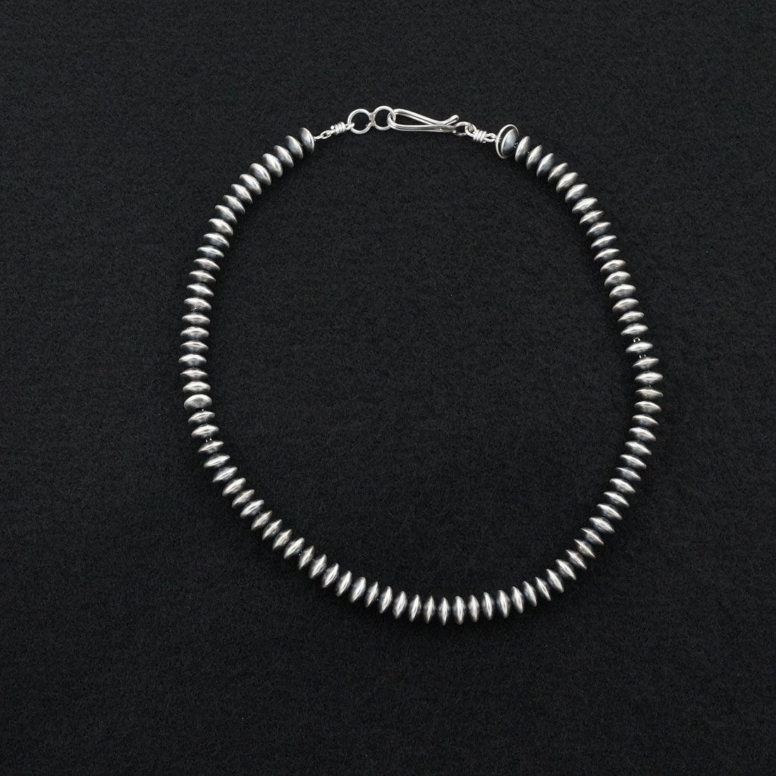 Dorinda Mariano Sterling Silver Navajo Pearl Necklace 14"