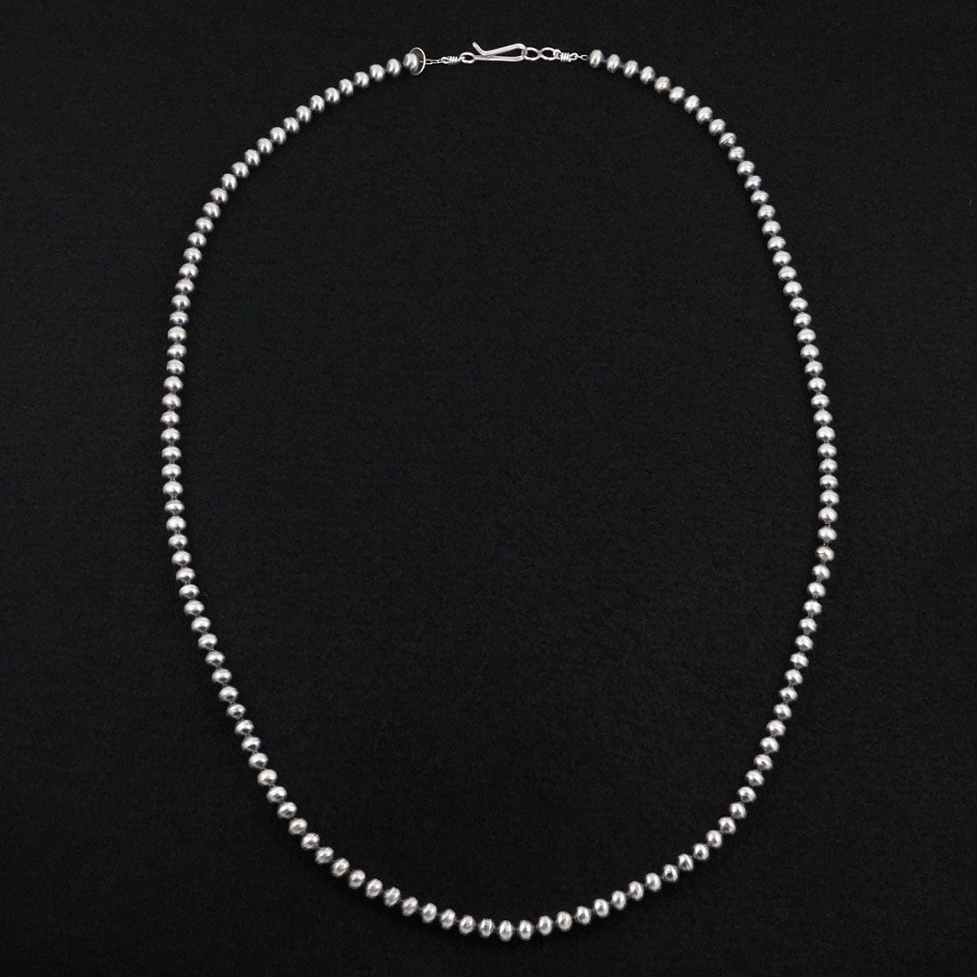 Dorinda Mariano Sterling Silver Navajo Pearl Necklace 30"