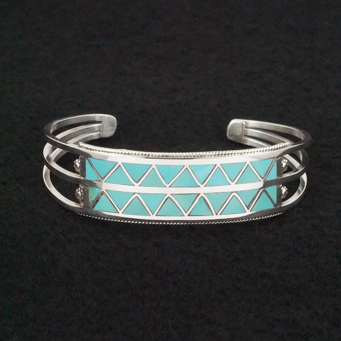 Claudine Haloo Turquoise & Sterling Silver Bracelet