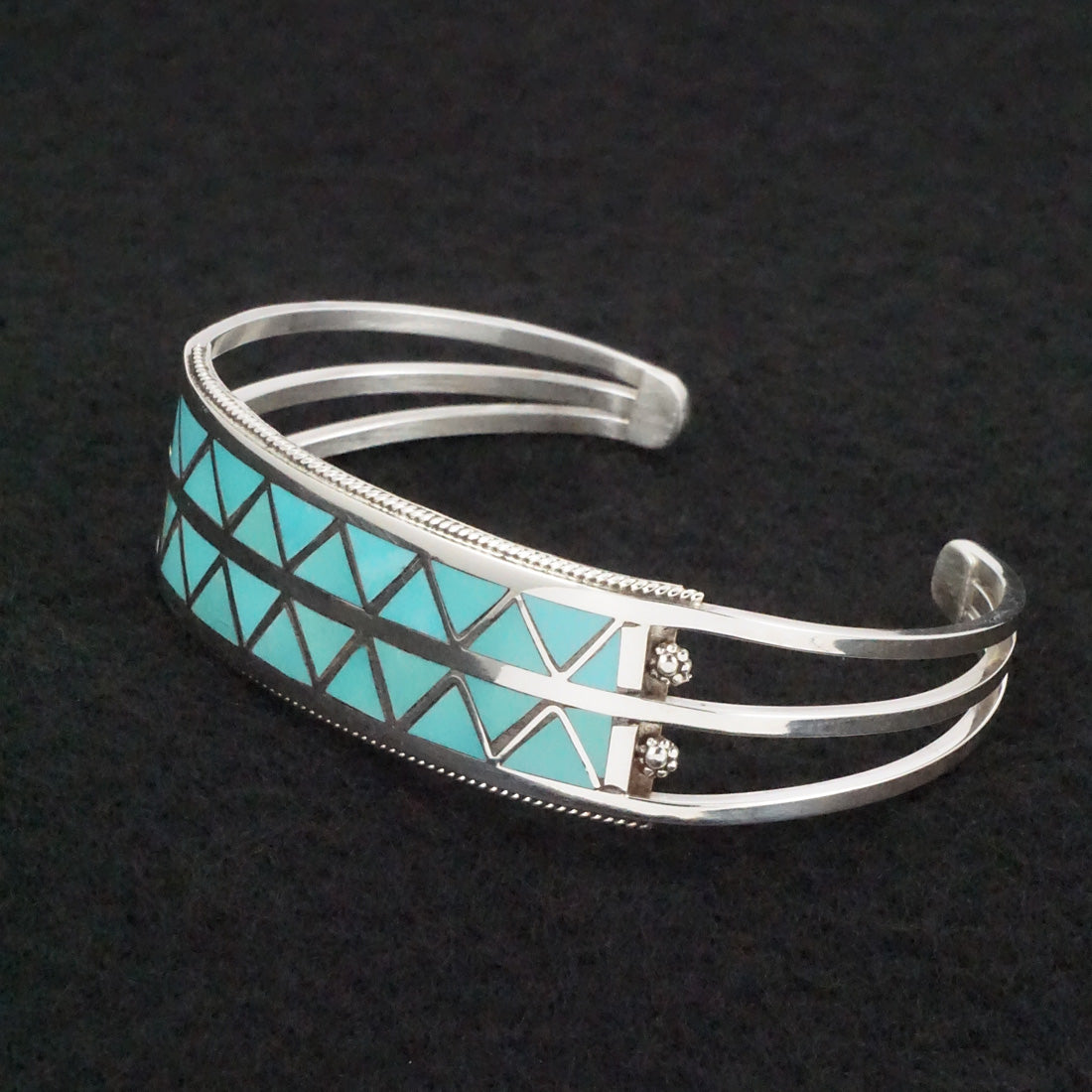 Claudine Haloo Turquoise & Sterling Silver Bracelet