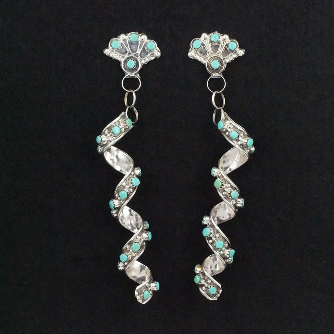 Joanne Cheama Turquoise & Sterling Silver Earrings