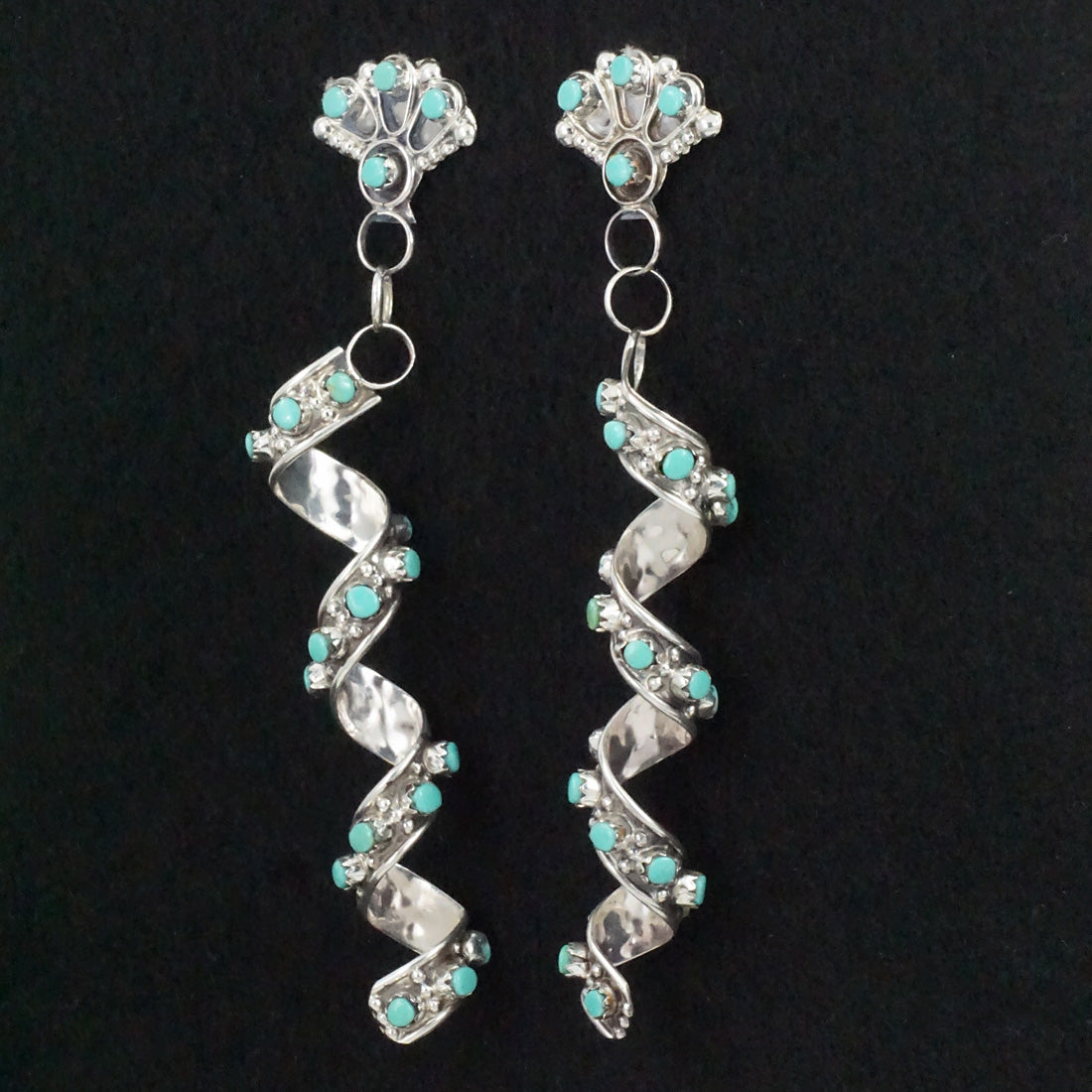 Joanne Cheama Turquoise & Sterling Silver Earrings