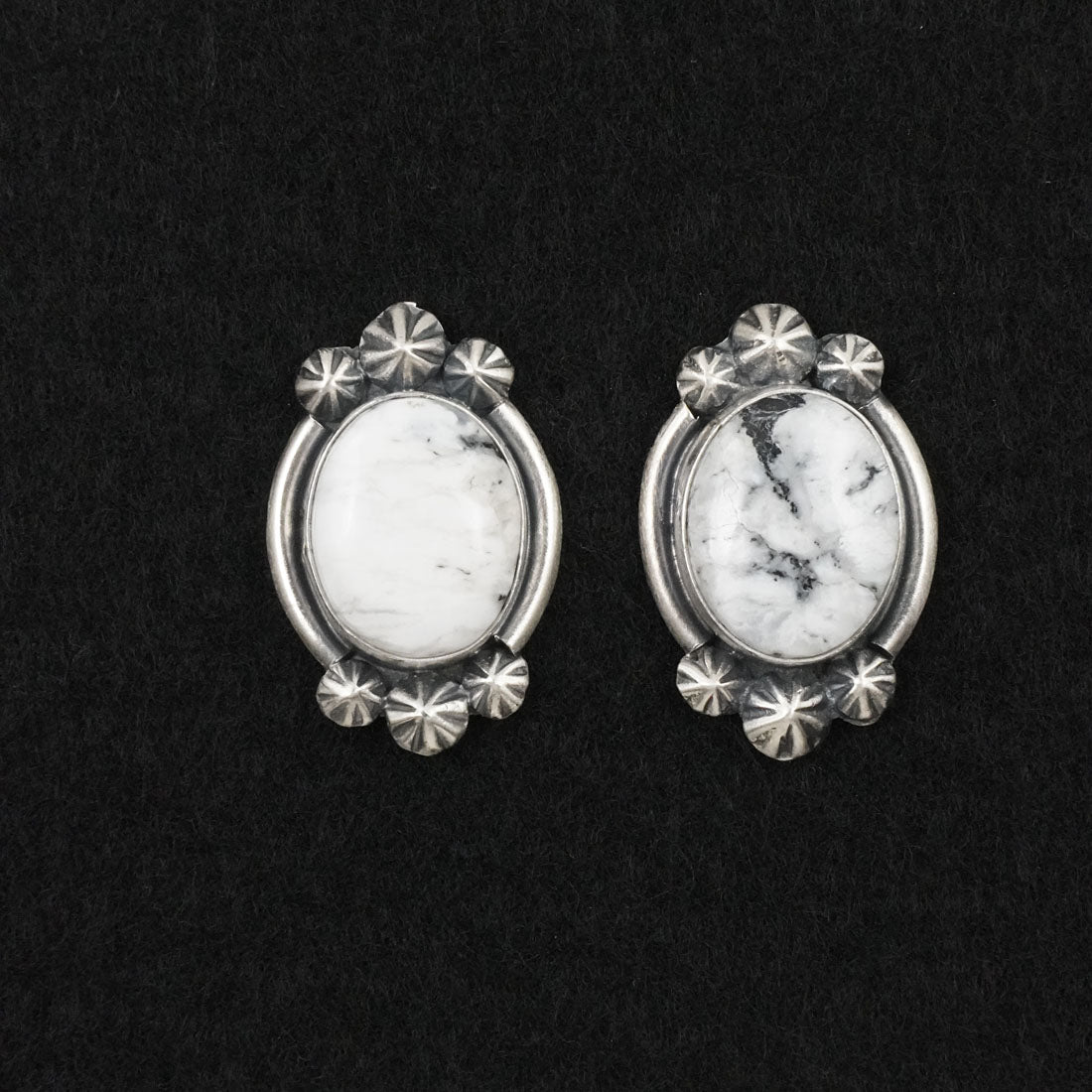 Darrin Livingston White Buffalo & Sterling Silver Squash Blossom Set