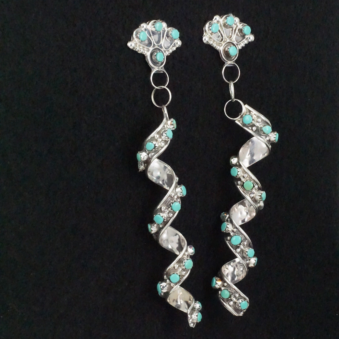 Joanne Cheama Turquoise & Sterling Silver Earrings