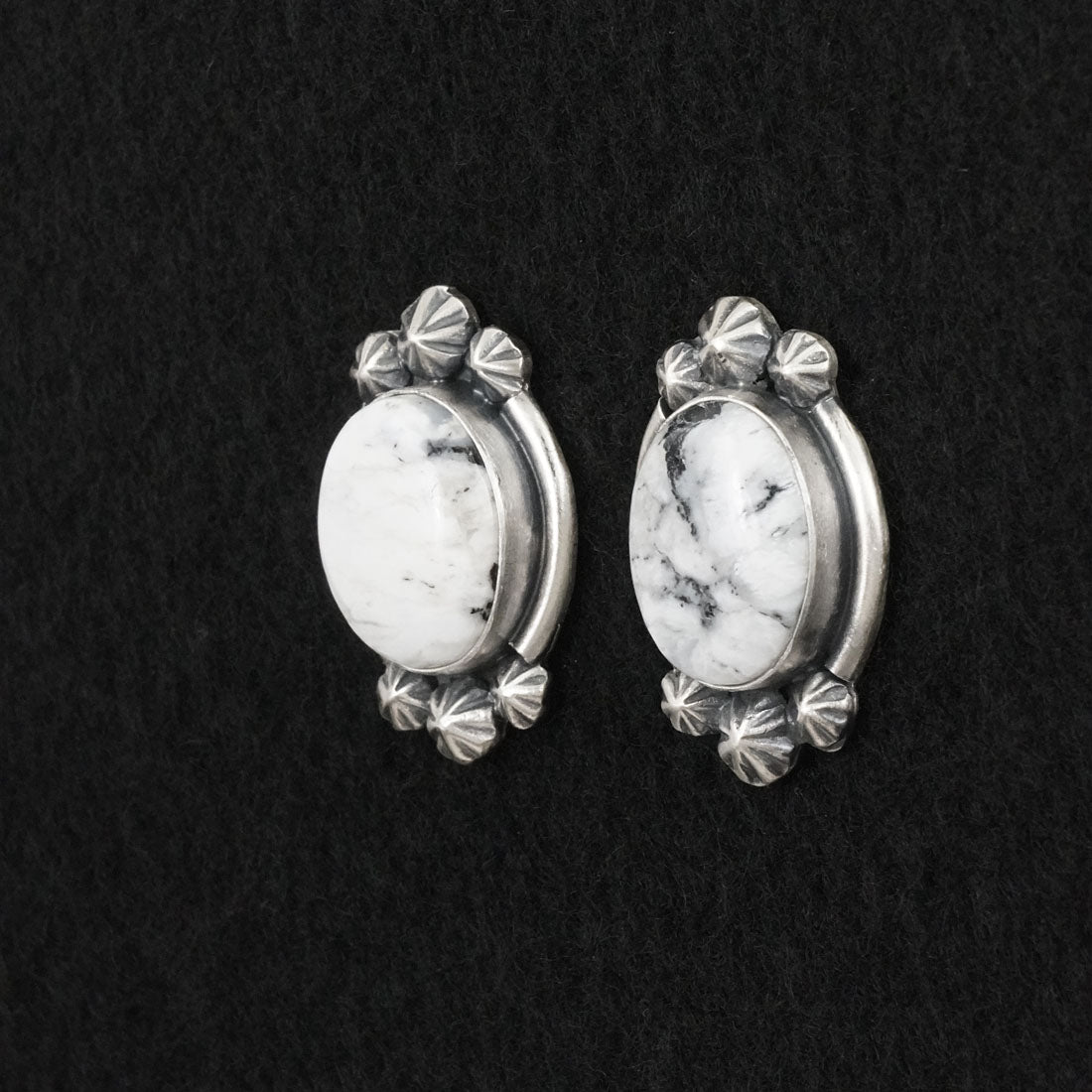 Darrin Livingston White Buffalo & Sterling Silver Squash Blossom Set