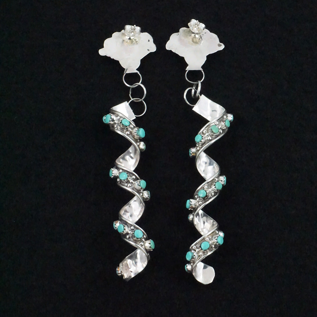 Joanne Cheama Turquoise & Sterling Silver Earrings