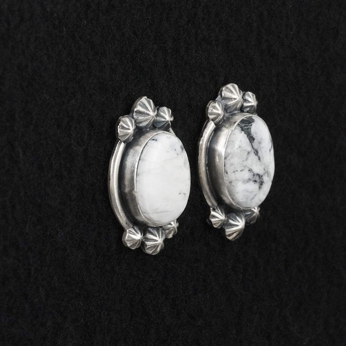 Darrin Livingston White Buffalo & Sterling Silver Squash Blossom Set
