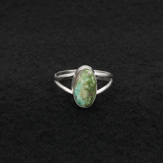 Rosemary Saunders Turquoise & Sterling Silver Ring Size 8.5