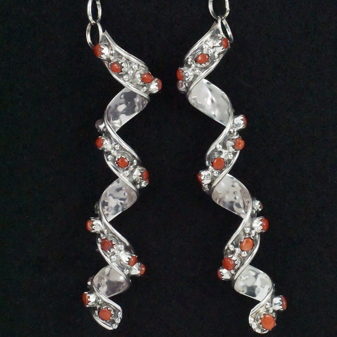 Joanne Cheama Coral & Sterling Silver Earrings