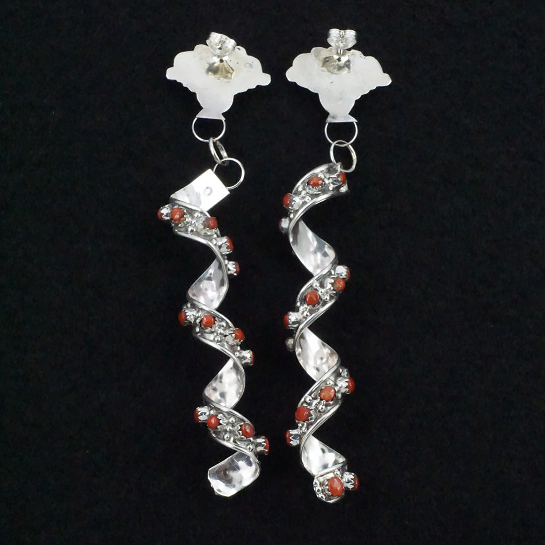 Joanne Cheama Coral & Sterling Silver Earrings