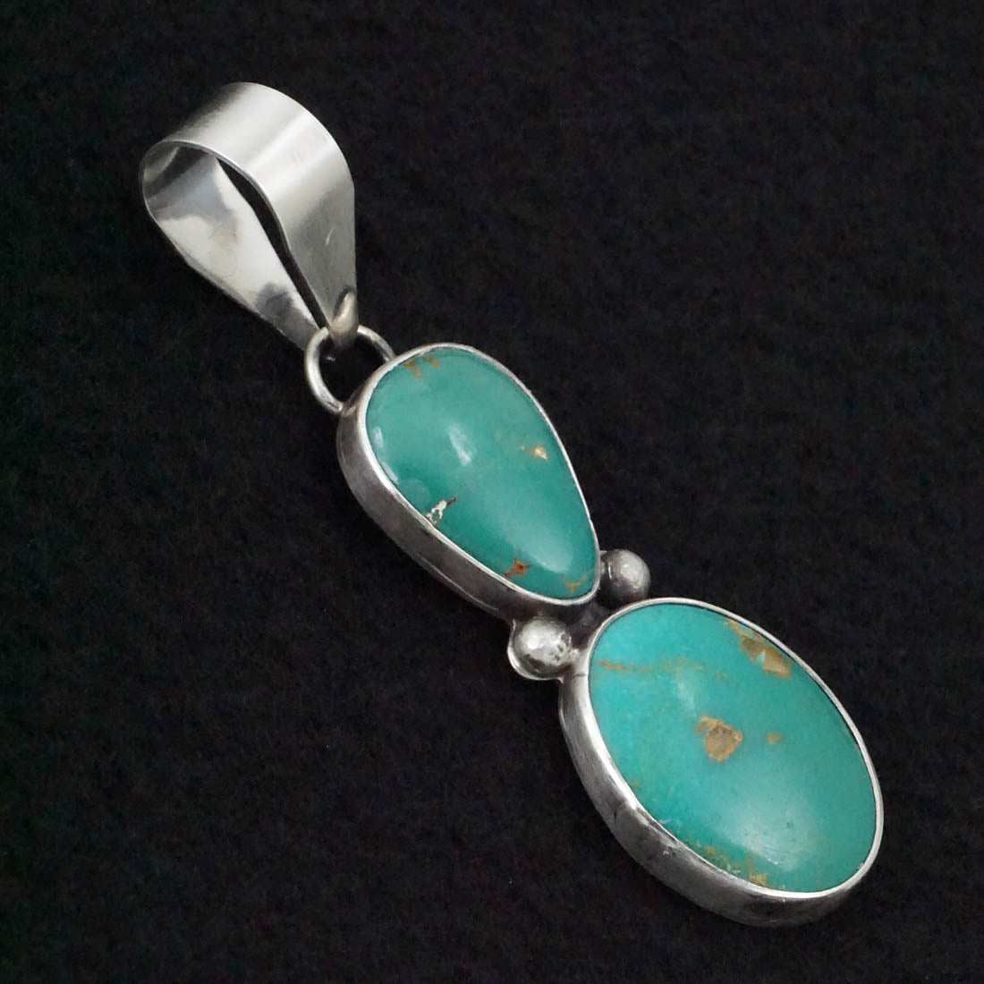 Danny Henio Turquoise & Sterling Silver Pendant