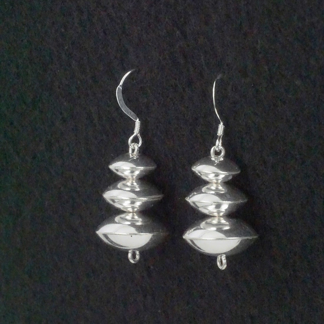 Preston Haley Sterling Silver Navajo Pearl Earrings