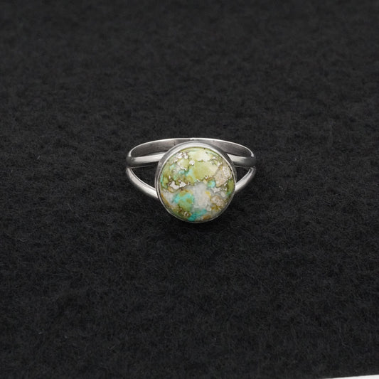 Rosemary Saunders Turquoise & Sterling Silver Ring Size 6.5
